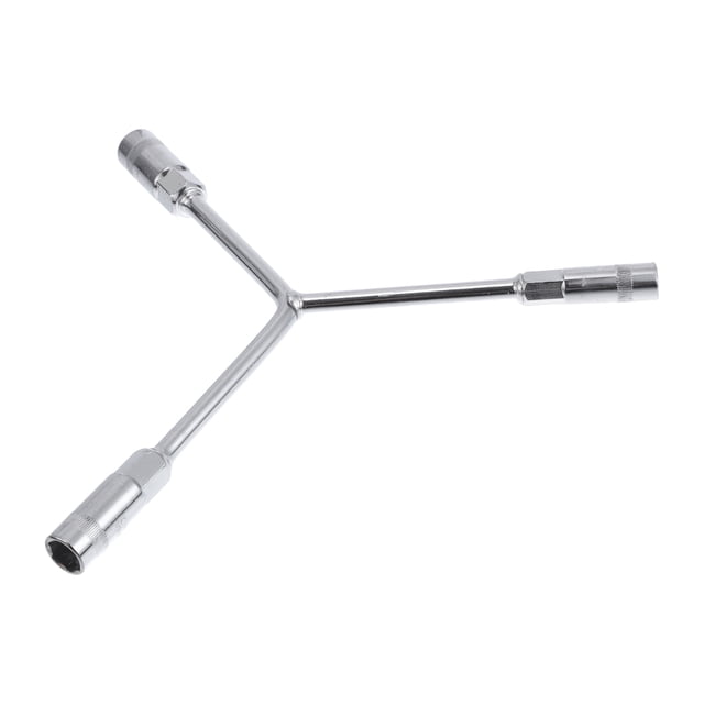 Llave de zócalo universal de 13cm, llave de zócalo de acero aleado 1 Pc hexágono 10mm 12mm 14mm para automóvil, motocicleta, dirtbike, llave en forma de Y, funda de 3 vías