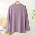 thumbnail image 6 of Wancir Long Sleeve Thermal Shirt for Women Light Fleece Tops Fall 2024 Crew Neck Casual Basic T-Shirts, 6 of 6