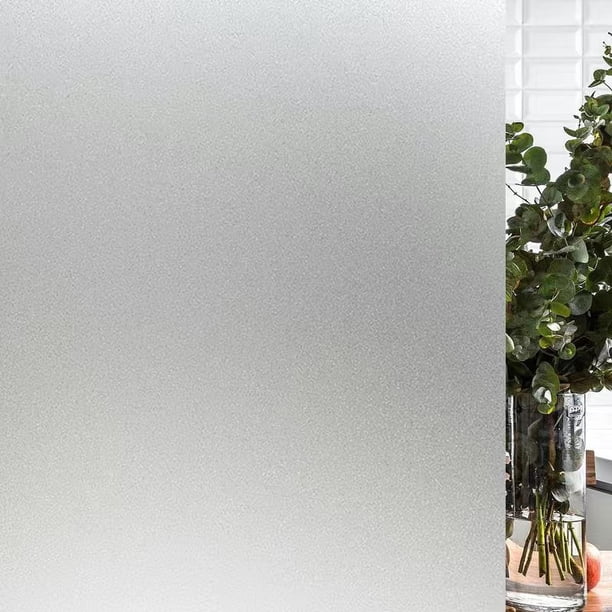 Película para ventana de vidrio esmerilado con adherencia estática, calcomanías para ventana que bloquean el sol, calcomanías extraíbles no adhesivas para ventana para baño, blanco mate