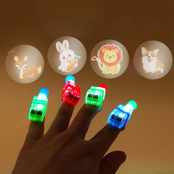Set De 10 Luces LED Para Dedos De Colores Para Fiestas Y Conciertos
