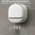 thumbnail image 5 of 1PC Soap Holder with Drain Tray, Wall Mounted Soap Holder, No-Drill Waterproof Soap Dish Holder with Flip Lid for Bathroom, 5 of 7