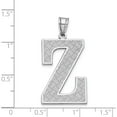 thumbnail image 4 of Sterling Silver Letter Z Initial Pendant Made In United States qc2766z, 4 of 5