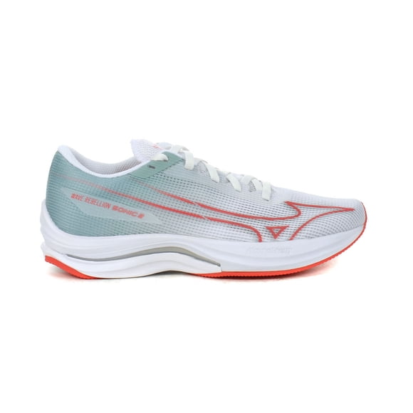 Mizuno Women's Wave Rebellion Sonic 2 White/Cayenne Running Shoes 411454.001J<span> - </span>6.5 (Women's)