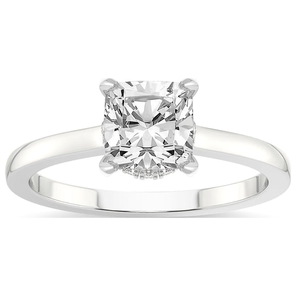 2 Carat IGI Certified Cushion Shape Lab Grown Diamond Engagement Ring | 14K White Gold | Mystic Secret Halo Lab Diamond Ring | FG-VS1-VS2 Quality Friendly Diamonds