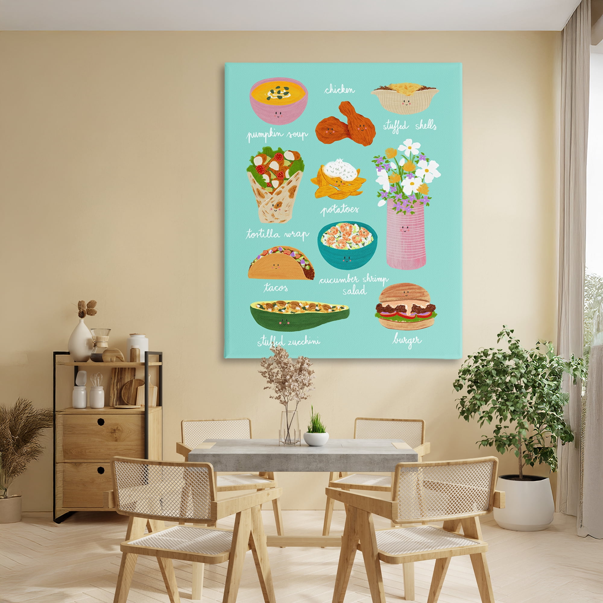 Stupell Industries Gourmet Lunch Food Collection Canvas Wall Art, design by Metka Hiti