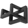 thumbnail image 5 of 12" x 7" Black Metal Abstract Shaped Geometric Sculpture, by DecMode, 5 of 9