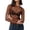 Brown, variant on Women Sexy Lace Mesh Long Sleeve Shirts Slim Cut Crop Tops Going Out Layering Slim Fit Tee Streetwear Clothing