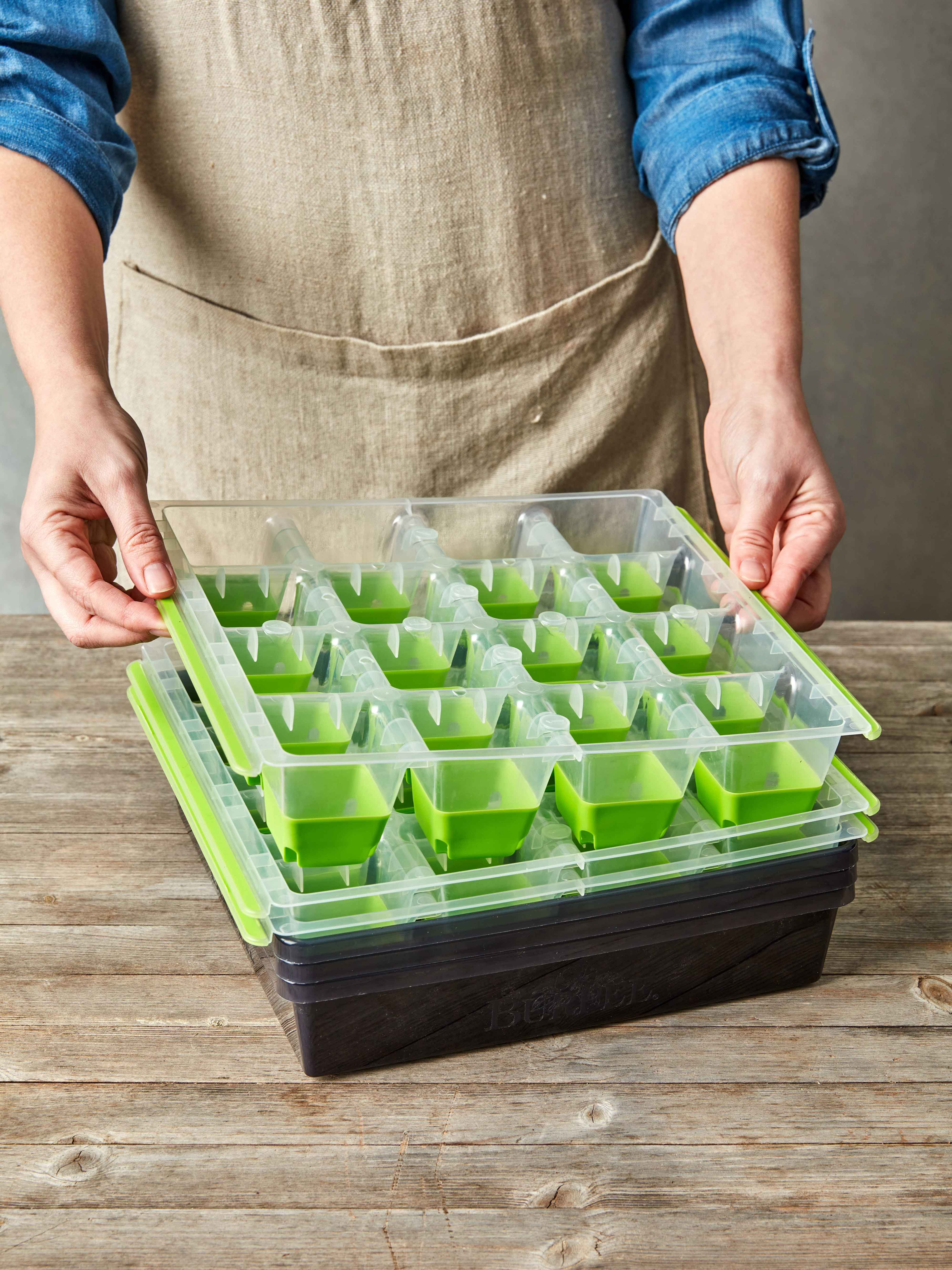 Burpee SuperSeed 16 XL Cell Seed Starting Tray - Reusable and Dishwasher Safe - Growing Tray for Seedlings and Plant Germination