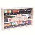 thumbnail image 2 of Conductor Carl Playtime Express Train Set | 12-Piece Wooden Train Box | Includes Unique Custom Designs and Classics: Recycling Transport, Timber Train, Wheat Car, Coal Train, Oil Tanker, 2 of 7
