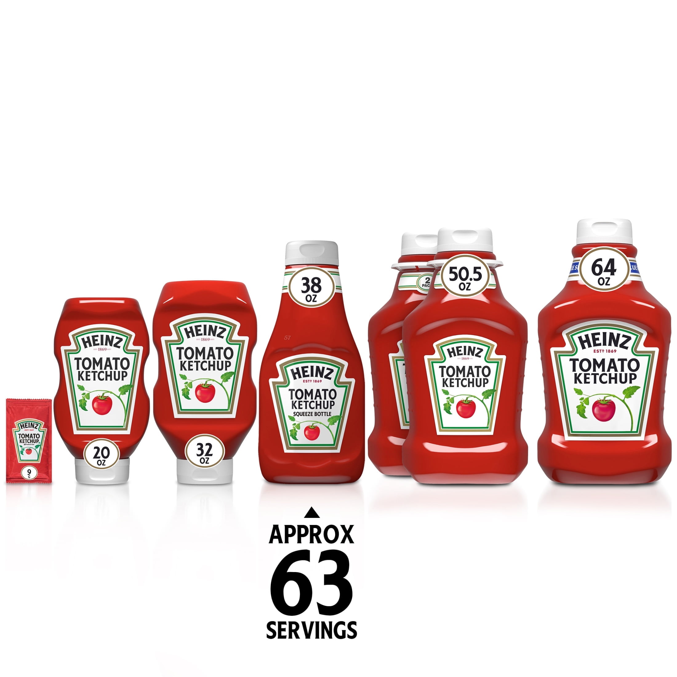(4 pack) Heinz Tomato Ketchup, 38 oz Bottle