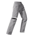 thumbnail image 6 of felwors Women's Hiking Zip Off Pants – Waterproof Convertible Shorts with Pockets, Lightweight Sweatpants for Camping & Outdoor Activities (Grey, XL), 6 of 7