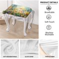 thumbnail image 4 of Xoenoiee Butterfly Daisy Oil Painting Print Bar Stool Covers Rectangle Soft Washable Vanity Stool Cover Removable Saddle Bar Stool Slipcover with Elastic Band Home Decor, 2 Pack, 4 of 6