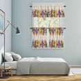 thumbnail image 6 of Cartoon Colorful Hands Kitchen Curtains Valances and Tiers Set of 3 Cute Watercolor Hands with Love Smile Leaf Linen Tier Curtains and Valance with Rod Pocket for Small Windows, 27.5"x24", 6 of 9