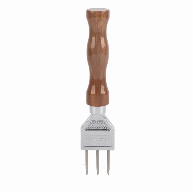 Picahielos de acero inoxidable con mango de madera, herramienta de camarero para bares, restaurantes, tres puntas