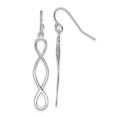 thumbnail image 1 of 925 Sterling Silver Twist Drop Dangle Earrings, 1 of 6