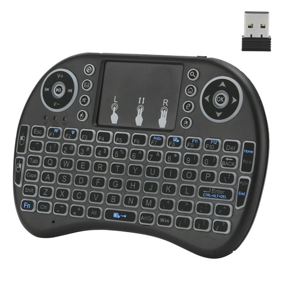Mini teclado inalámbrico, Mini RGB siete colores pequeño teclado inalámbrico teclado inalámbrico diseño aerodinámico