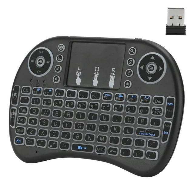 Mini teclado inalámbrico, Mini RGB siete colores pequeño teclado inalámbrico teclado inalámbrico diseño aerodinámico