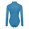 thumbnail image 3 of Aayomet Womens Jumpsuits Dressy Womens Long Sleeve Bodysuit Comfortable Against The Skin Tops Body Suits Women Clothing,Blue S, 3 of 5