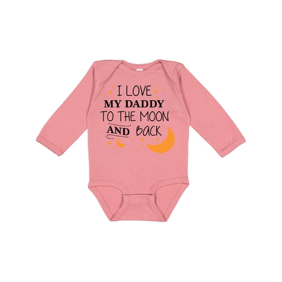 Inktastic I Love My Daddy to the Moon and Back Boys or Girls Long Sleeve Baby Bodysuit