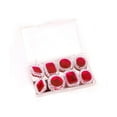 thumbnail image 1 of O'Creme Edible Diamond-Framed Gemstones for Decorating Cakes and Cupcakes; 4 Different Shapes, 2 Each, Total 8 Pieces - Ruby Red, 1 of 6