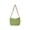Green, variant on Womens Woven Handbag With Chain Strap, Small Shoulder Pouch For Women Light Crochet Beach Tote For Travel Commute Shopping