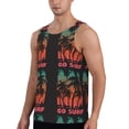thumbnail image 2 of Logiee Go Surfer Print Men's Workout Tank Top,Quick Dry Workout Tank Top,Gym Muscle Tee,Fitness Bodybuilding Sleeveless T Shirt-4X-Large, 2 of 7