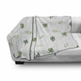 thumbnail image 2 of Leaf Soft Flannel Fleece Throw Blanket, Modern and Minimalistic Leaves Style with Abstract Pattern Design Image Print, Cozy Plush for Indoor and Outdoor Use, 50" x 60", Green, by Ambesonne, 2 of 5