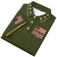 thumbnail image 3 of Men's USA 250th Anniversary Polo Shirt We The People Patriotic Flag Short Sleeve Golf Tee, 3 of 6