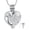 Silver, variant on Hollow Parrot Urn Necklace Heart Shape Cremation Jewelry with Hollow Urn Pendant Memorial Jewelry for Human Ashes Urn Necklace