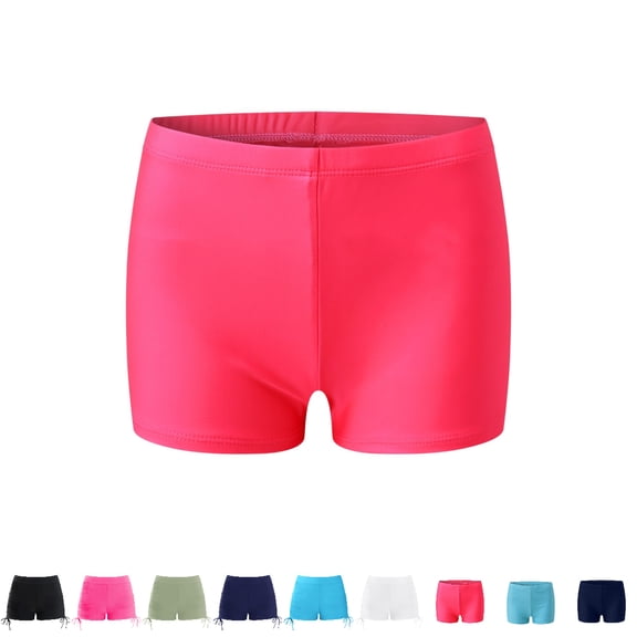 UJNDER Tankini for Girls with Skirt Two Piece Swimwear Solid Color Summer Beach Outfit for Toddler Youth Girls Tankini Swimsuit for 4-14Y 02_Hot Pink,9-10 Years