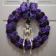 thumbnail image 1 of Corona de Halloween para puerta de entrada, corona de calavera de Halloween para colgar en la puerta, color morado, accesorios de decoración de ambiente de terror de Halloween, 1 of 4
