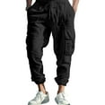 thumbnail image 4 of Haoxianjian Mens Sweatpants Black Sweatpants Men Casual Patchwork Tight Fitting Elastic Waist Pockets Fitness Sport Pants Pants Traning Track Pants, 4 of 9