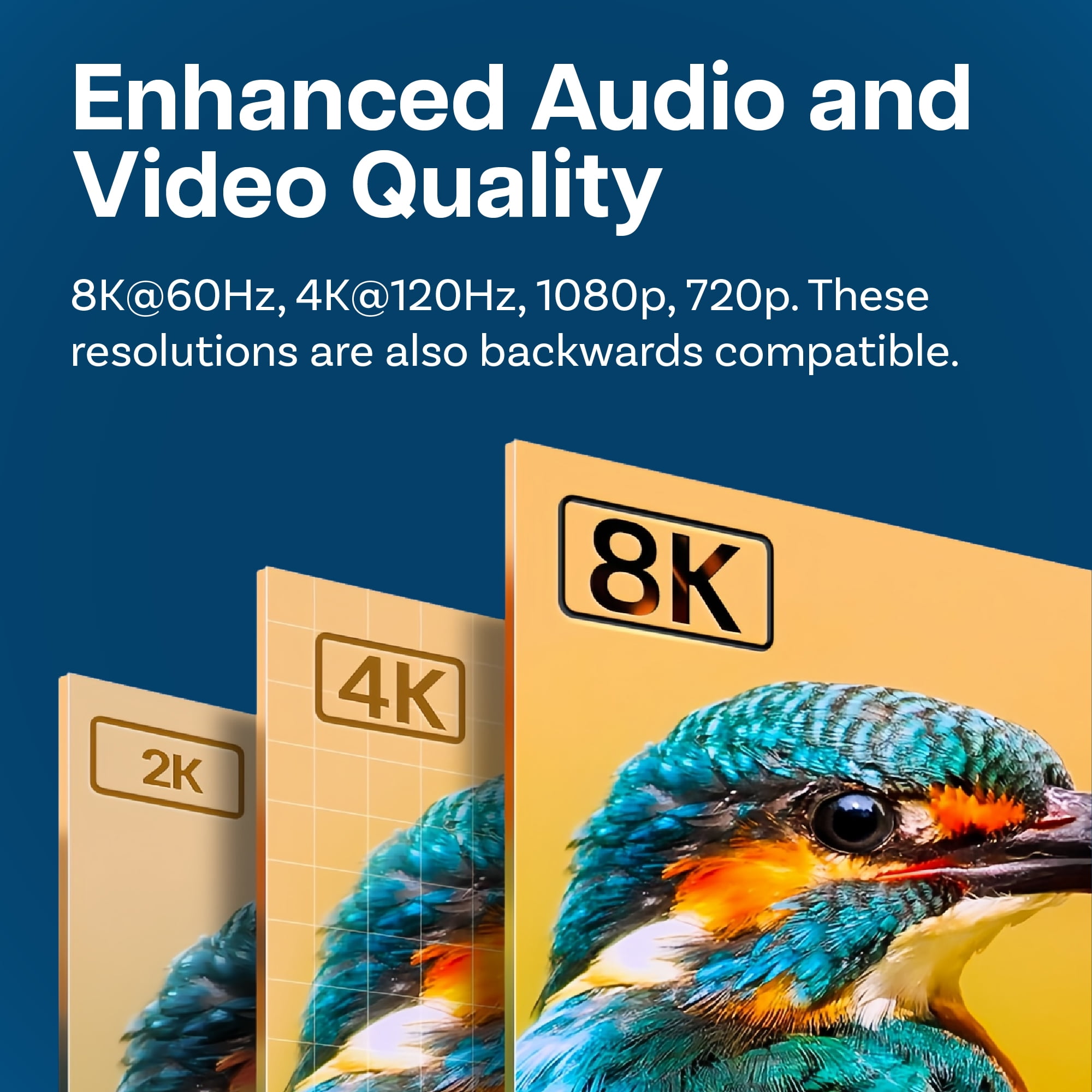 Mmobiel 50ft 8K Fiber Optic HDMI Cable, 48Gbps Ultra High Speed, 8K@60Hz, 4K@120Hz, HDR, ARC/eARC, Black