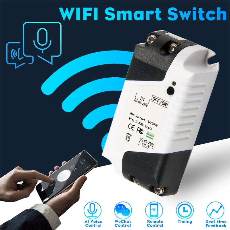 WIFI Smart Switch 10A Wireless Light Timer Switch Phone APP Remote