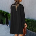 thumbnail image 5 of Vestido camisero de media manga con escote en V para mujer, elegante vestido informal de verano, vestido corto liso, vestido midi, vestidos casuales, vestido de moda, 5 of 5