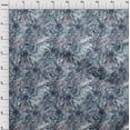 thumbnail image 4 of oneOone Cotton Silk Blue Fabric Abstract Floral Quilting Supplies Print Sewing Fabric By The Yard 42 Inch Wide-3rb, 4 of 5