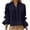 Navy, variant on Womens Graphic T Shirts Fashion Pleated Solid Color Womens Performance Tops,Black,2XL