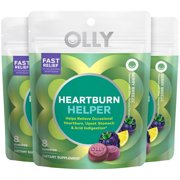OLLY Heartburn Helper Gummy Supplement 3-Pack, Fast Relief of Occasional Heartburn, 8ct