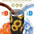 thumbnail image 3 of 30 Oz Tumbler Yellow Leopard-print Sunflower Tumbler with Lid and Straw, Birthday Gift Cup for Friend Women Men Coffee Travel Mug Thanksgiving Day Halloween Christmas Gift Water Bottle, 3 of 7