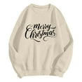 thumbnail image 5 of Jkety Christmas Light Sweatshirt for Women Christmas Sweatshirts for Women Merry Christmas Shirt Xmas Tree Graphic Long Sleeve Vacation Pullover Tops Beige,M, 5 of 6