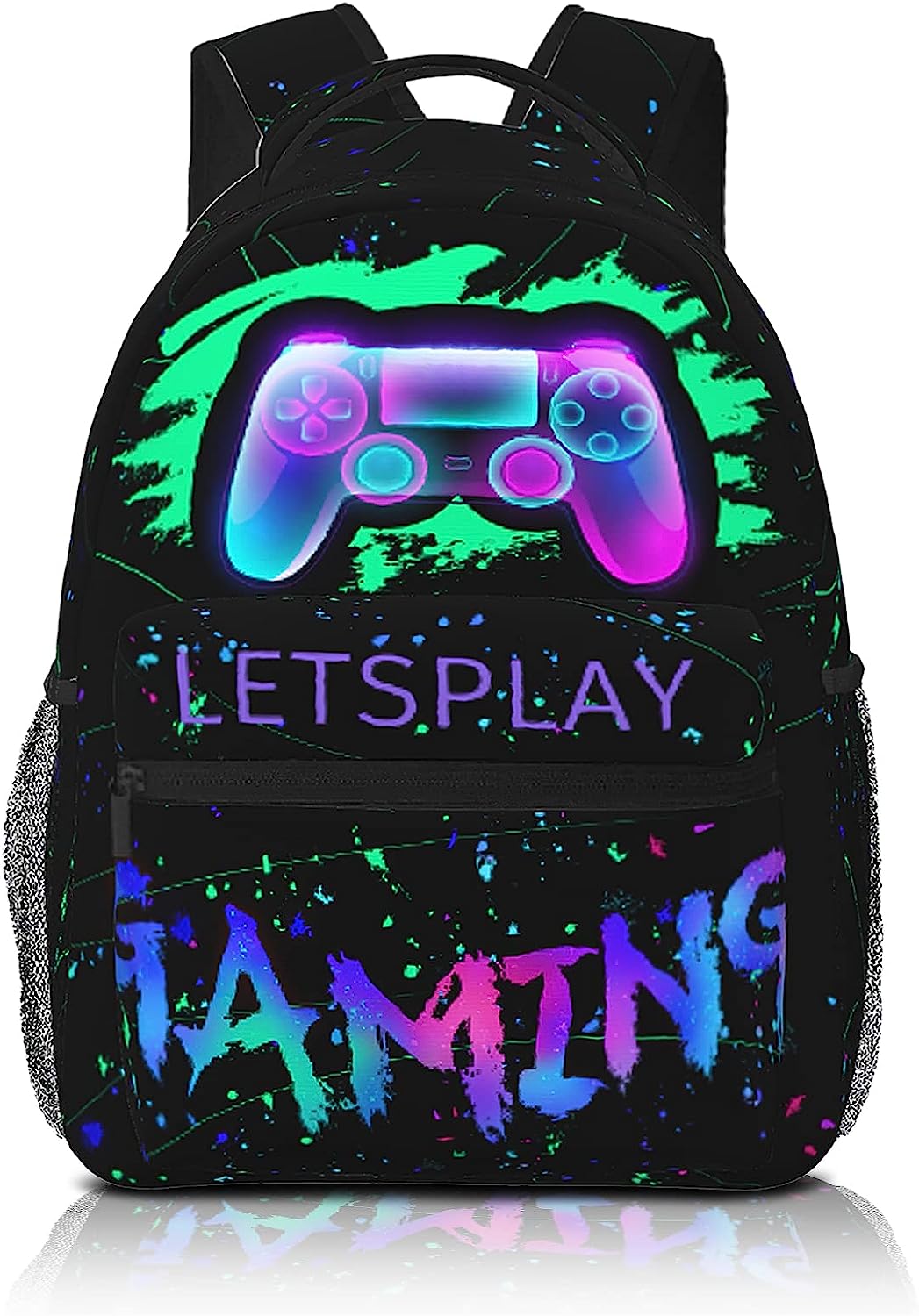 SENROLAN Abstract Gamepad Backpack Games Gaming Travel Laptop Backpack