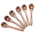 thumbnail image 2 of 6x Small Wooden Spoons 2 Pcs Wooden Soup Ladle Long Handle Large Spoon Wood Scoop Kitchen Serving, 2 of 5