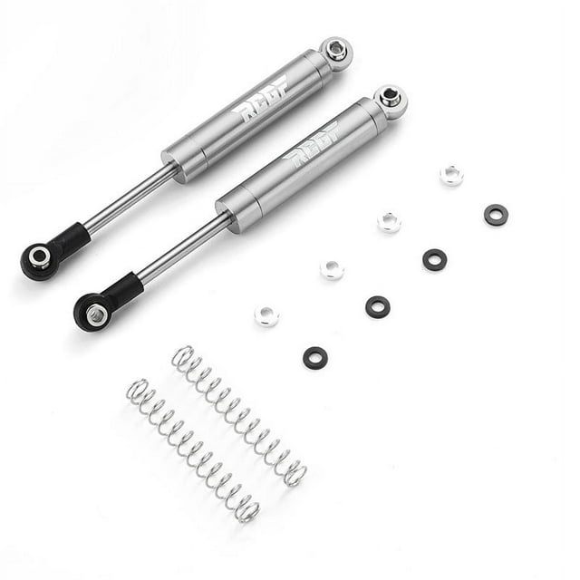 ZheElen 2pcs Aluminum Alloy Front Rear Shock Absorber For TRAX-4 1/10 Crawler Smooth RC Car Accessories Replacement Parts Silver