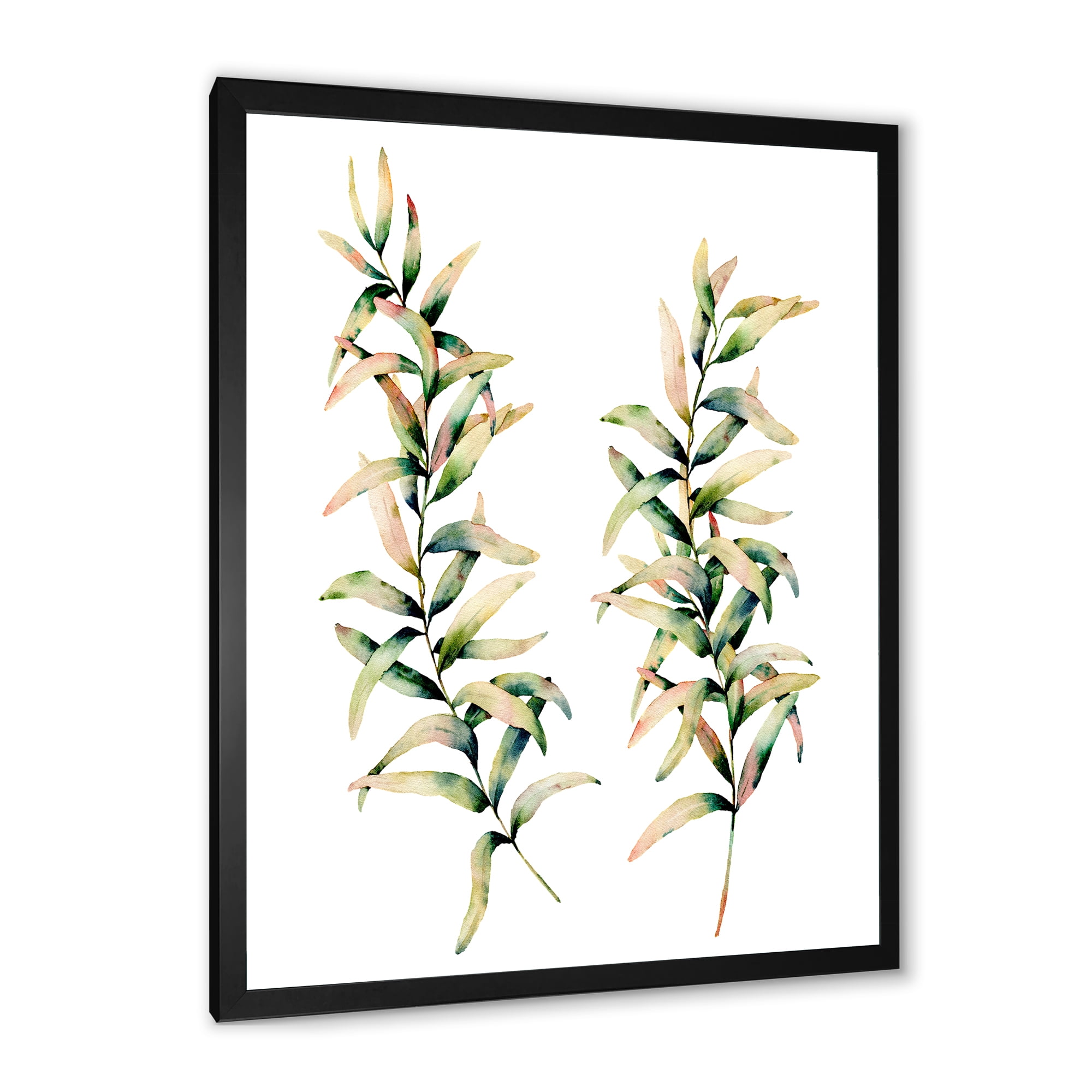 Designart 'Autumn Branches of Grass ' Traditional Framed Art Print