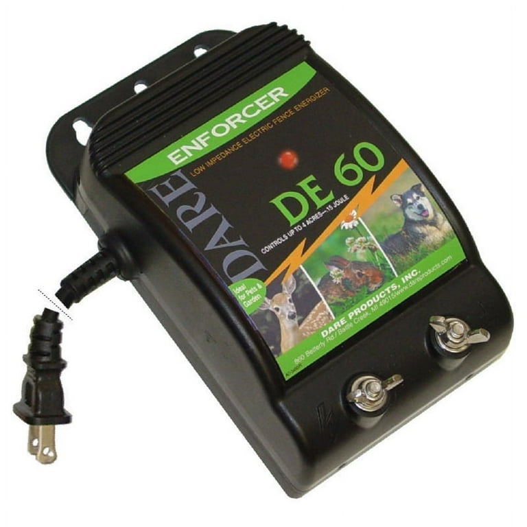 Dare Enforcer Series 110 V Electric-Powered Fence Energizer 20 acre Black Dare Enforcer Series 110 V Electric-Powered Fence Energizer 20 acre Black