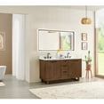 thumbnail image 2 of Altair-13 60" Double Bathroom Vanity in Brown Brushed Oak with Grain White, 2 of 14