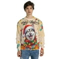 thumbnail image 4 of Merry Christmas Santa Siberian Husky Scarf Twinkling Lights Xmas Holiday All Over Print 3D Sweatshirt Unisex Merch Husky Dog Lover Gifts - 00022, 4 of 6