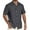 Grey, variant on MIXUE Mens Casual Button Down Shirts Summer Solid Color Lapel Short Sleeve Fashion Tops Daily-Wear,Gray,M