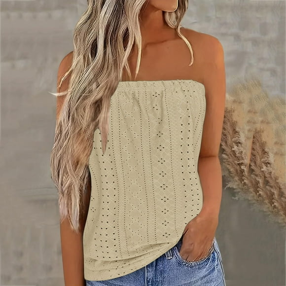 ZJXFGS Off Shoulder Tops Womens Dressy Blouses Womens Peasant Blouses for Women Y2K Tops for Women Chiffon Blouses for Women Khaki M