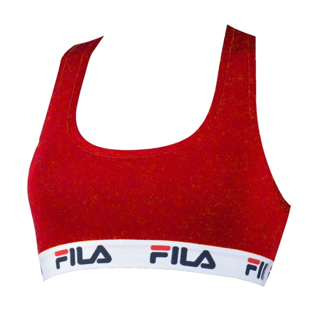 FILA Ladies Bustier - Sujetador sin Acolchar, sin Patillas, algodón, unicolor Rojo XS (X-Small)
